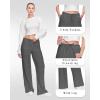 imageWide Leg Sweatpants for Women High Waisted Baggy Sweat Track Pants Drawstring Casual Lounge Pants with PocketsDark Grey