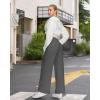 imageWide Leg Sweatpants for Women High Waisted Baggy Sweat Track Pants Drawstring Casual Lounge Pants with PocketsDark Grey