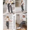 imageWide Leg Sweatpants for Women High Waisted Baggy Sweat Track Pants Drawstring Casual Lounge Pants with PocketsDark Grey