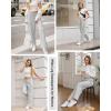 imageWide Leg Sweatpants for Women High Waisted Baggy Sweat Track Pants Drawstring Casual Lounge Pants with PocketsGrey