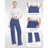 imageWide Leg Sweatpants for Women High Waisted Baggy Sweat Track Pants Drawstring Casual Lounge Pants with PocketsNavy Blue