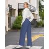 imageWide Leg Sweatpants for Women High Waisted Baggy Sweat Track Pants Drawstring Casual Lounge Pants with PocketsNavy Blue