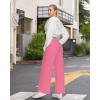 imageWide Leg Sweatpants for Women High Waisted Baggy Sweat Track Pants Drawstring Casual Lounge Pants with PocketsPink