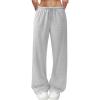 imageWide Leg Sweatpants for Women High Waisted Baggy Sweat Track Pants Drawstring Casual Lounge Pants with PocketsGrey