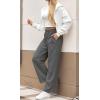 imageWomens Sweatpants Wide Leg Drawstring Workout Casual Baggy Pants High Waist with PocketsDark Gray