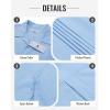 image:imageGuayabera Shirts for Men Linen Button Down Short Sleeves Shirt Casual Summer Cuban Vacation Beach Tops0sky Blue