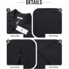 image:imageGuayabera Shirts for Men Linen Button Down Short Sleeves Shirt Casual Summer Cuban Vacation Beach Tops2black